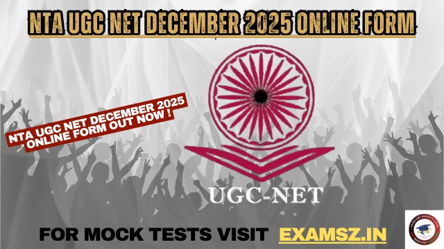 NTA UGC NET December 2025 Online Form