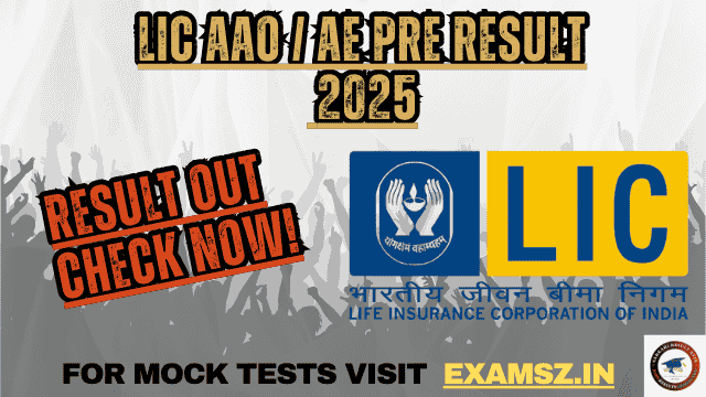 LIC AAO / AE Pre Result 2025