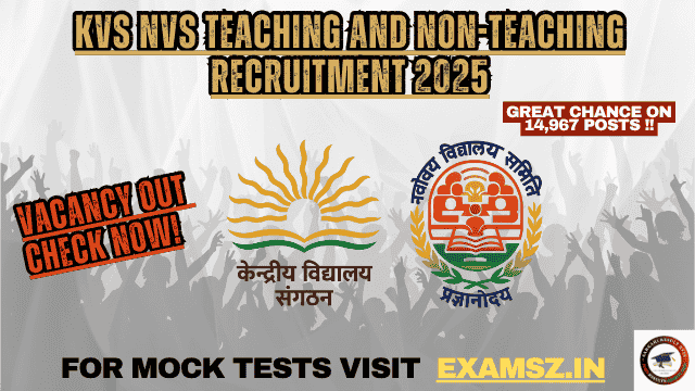 KVS NVS Teaching and Non-Teaching Recruitment 2025