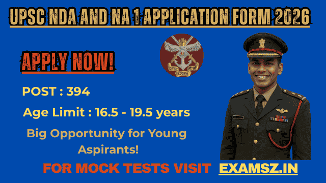 UPSC NDA and NA 1 Online Form 2026
