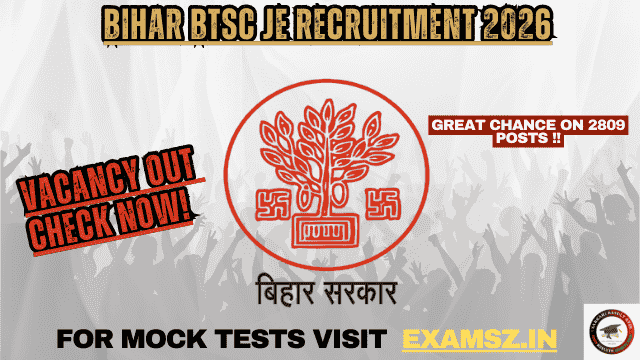 Bihar BTSC JE Recruitment 2026