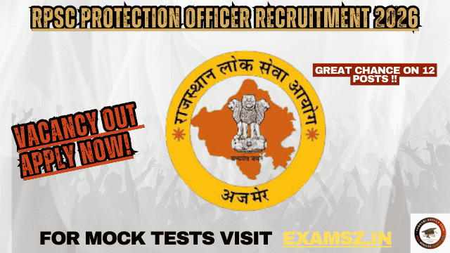 RPSC Protection Officer Recruitment 2026