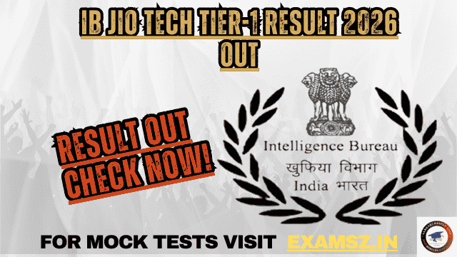 IB JIO Tech Tier-1 Result 2026 OUT