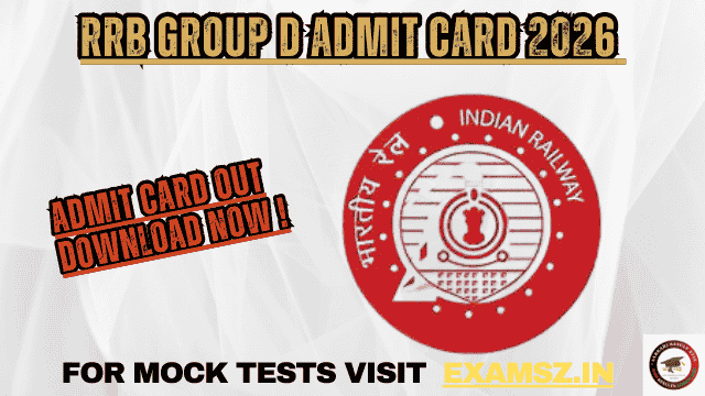 RRB Group D Admit Card 2026 OUT