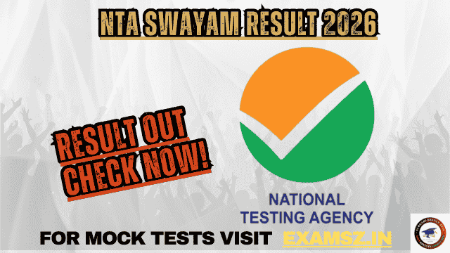 NTA SWAYAM Result 2026