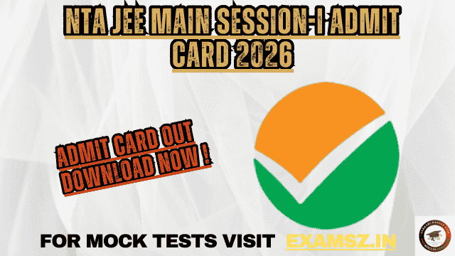 NTA JEE Main Session-I Admit Card 2026