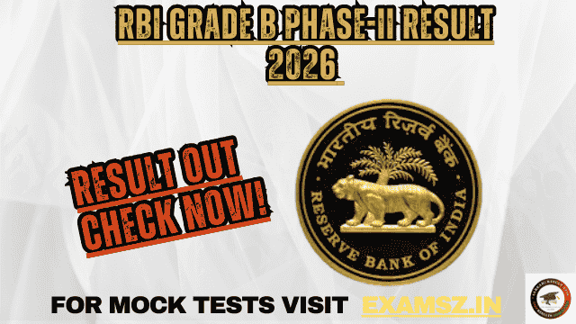 RBI Grade B Phase-II Result 2026 OUT