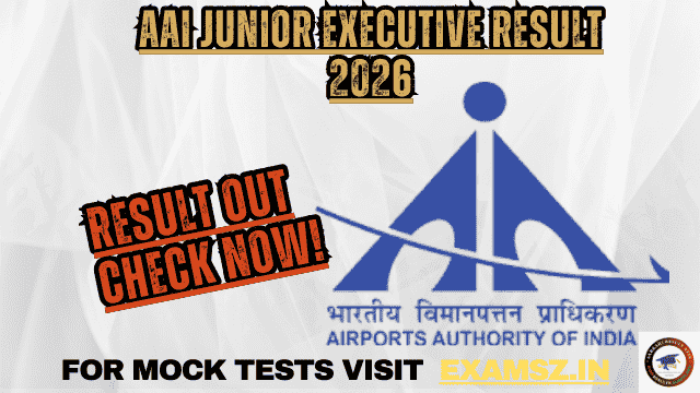 AAI Junior Executive Result 2026 OUT