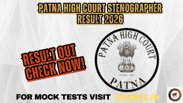 Patna High Court Stenographer Result 2026 OUT
