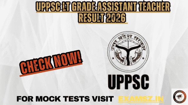 UPPSC LT Grade Assistant Teacher Result 2026 OUT