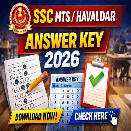 SSC MTS / Havaldar Answer Key 2026 OUT