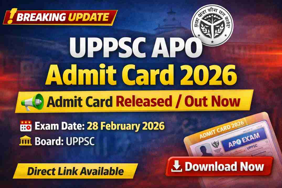 UPPSC APO Admit Card 2026