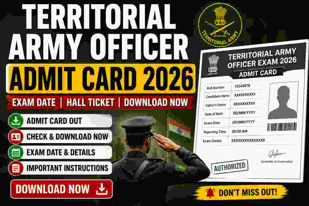 Territorial Army Officer Admit Card 2026