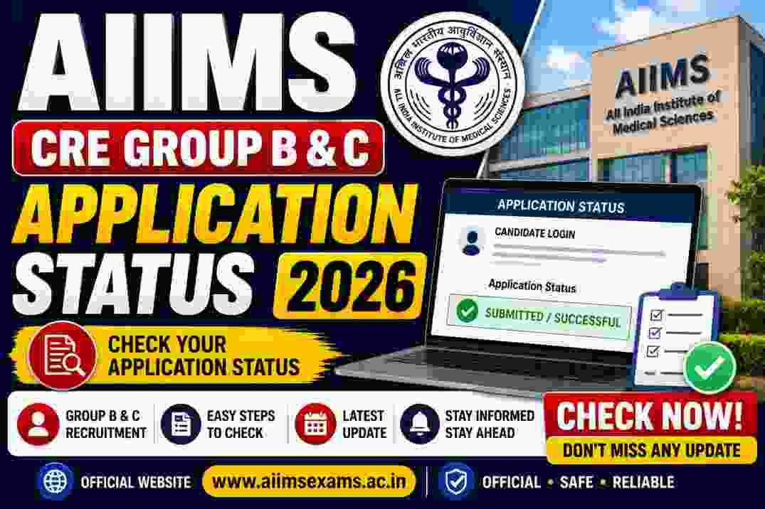 AIIMS CRE Group B &amp; C Application Status 2026