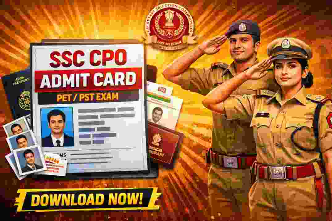SSC CPO SI PET/ PST Admit Card 2026
